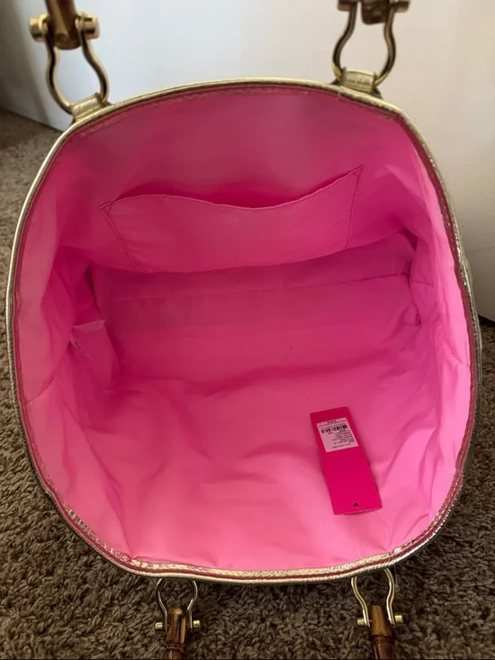 Lilly Pulitzer Greydon Canvas Tote in Mandevilla Baby Always Worth It - Picture 7 of 9